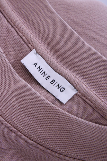Anine Bing Logo Sweatshirt Taupe M | Medium, Taupe