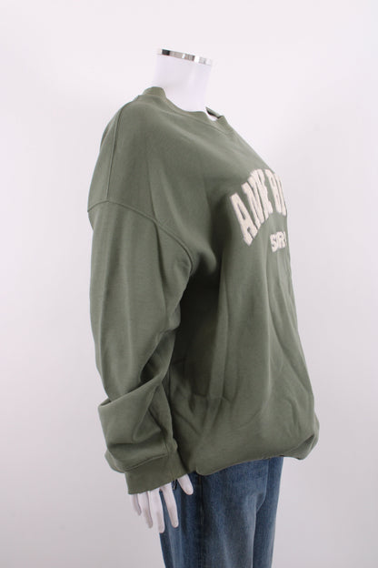 Anine Bing Sport Logo Sweatshirt Green/ Cream M | Medium, Cream