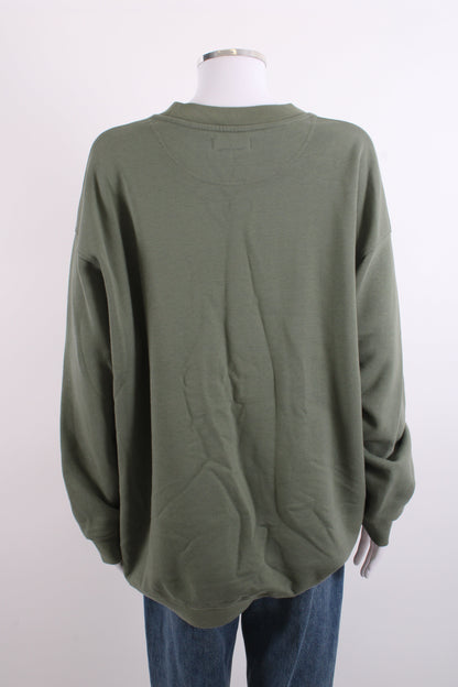 Anine Bing Sport Logo Sweatshirt Green/ Cream M | Medium, Cream