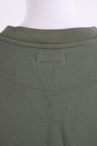 Anine Bing Sport Logo Sweatshirt Green/ Cream M | Medium, Cream