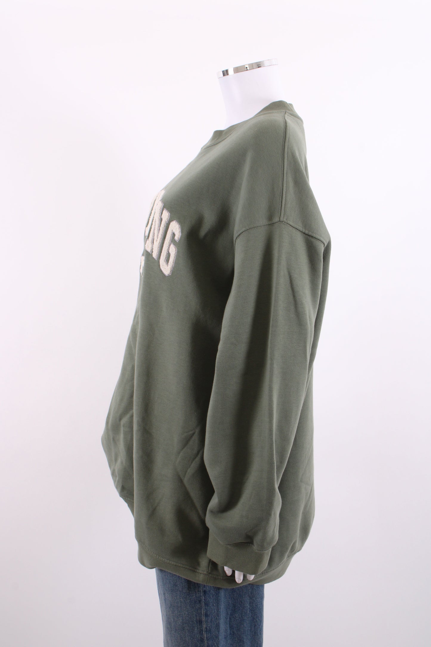 Anine Bing Sport Logo Sweatshirt Green/ Cream M | Medium, Cream
