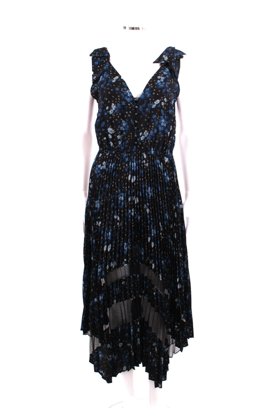 The Kooples Floral Dress Blue S | Small, Blue