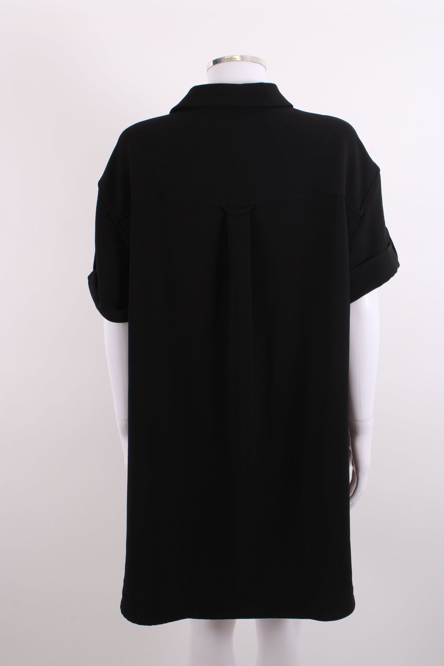 Sezane S/S Shirt Dress Black L | Large, Black