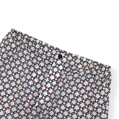 GUCCI GG MONOGRAM OVERSIZED SHORTS WHITE / BLUE / RED 48 / S | Small, Multicoloured