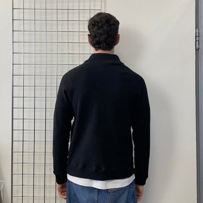 Prada Sport Black 00s Half-Zip Fleece Jumper | Large, Black