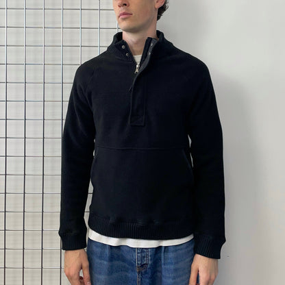 Prada Sport Black 00s Half-Zip Fleece Jumper | Large, Black