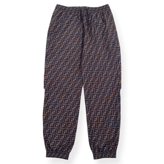 FENDI FF LOGO TRACK PANTS BROWN 50 / M | Medium, Brown