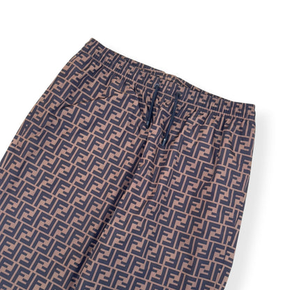 FENDI FF LOGO TRACK PANTS BROWN 50 / M | Medium, Brown
