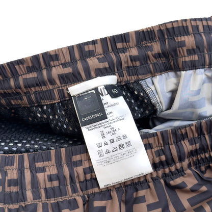 FENDI FF LOGO TRACK PANTS BROWN 50 / M | Medium, Brown