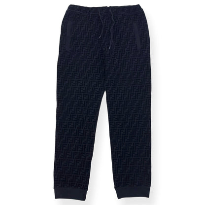 FENDI FF MONOGRAM TRACK PANTS BLACK 52 / L | Large, Black
