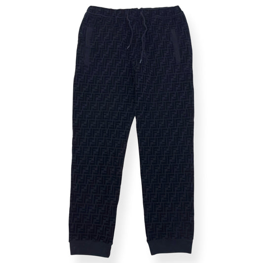 FENDI FF MONOGRAM TRACK PANTS BLACK 52 / L | Large, Black