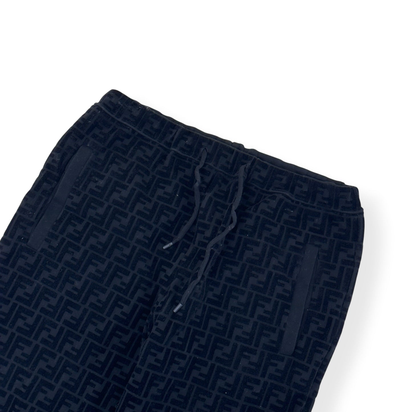 FENDI FF MONOGRAM TRACK PANTS BLACK 52 / L | Large, Black
