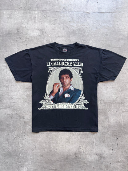 1990's 'Single Stitch" The Roxx Scarface Al Pacino "Who Do I Trust? I Trust Me" Graphic Tee | Extra Large, Multicoloured