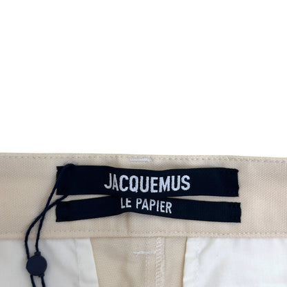 JACQUEMUS LE PAPIER CARGO TROUSERS CREAM 48 / S | Small, Cream