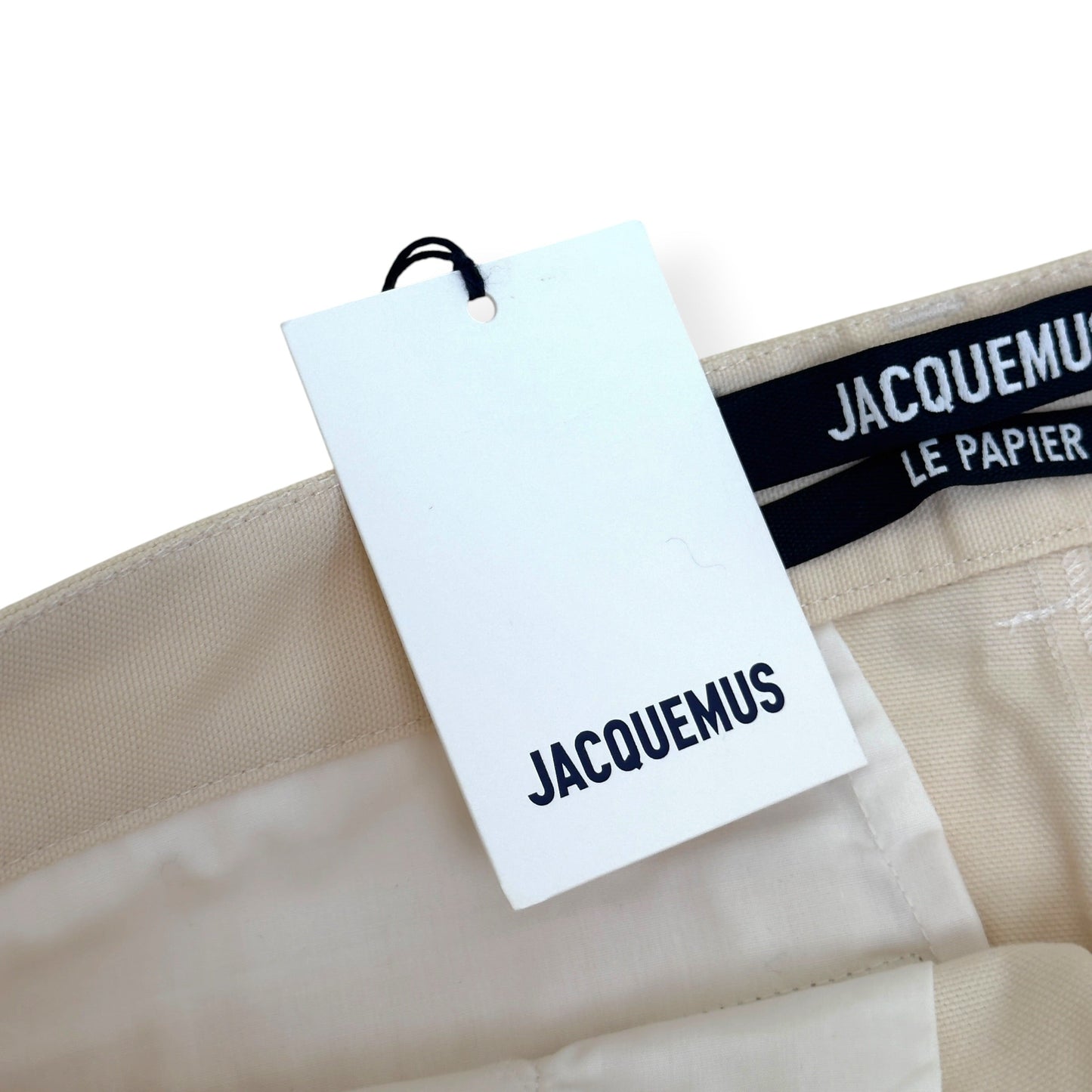JACQUEMUS LE PAPIER CARGO TROUSERS CREAM 48 / S | Small, Cream