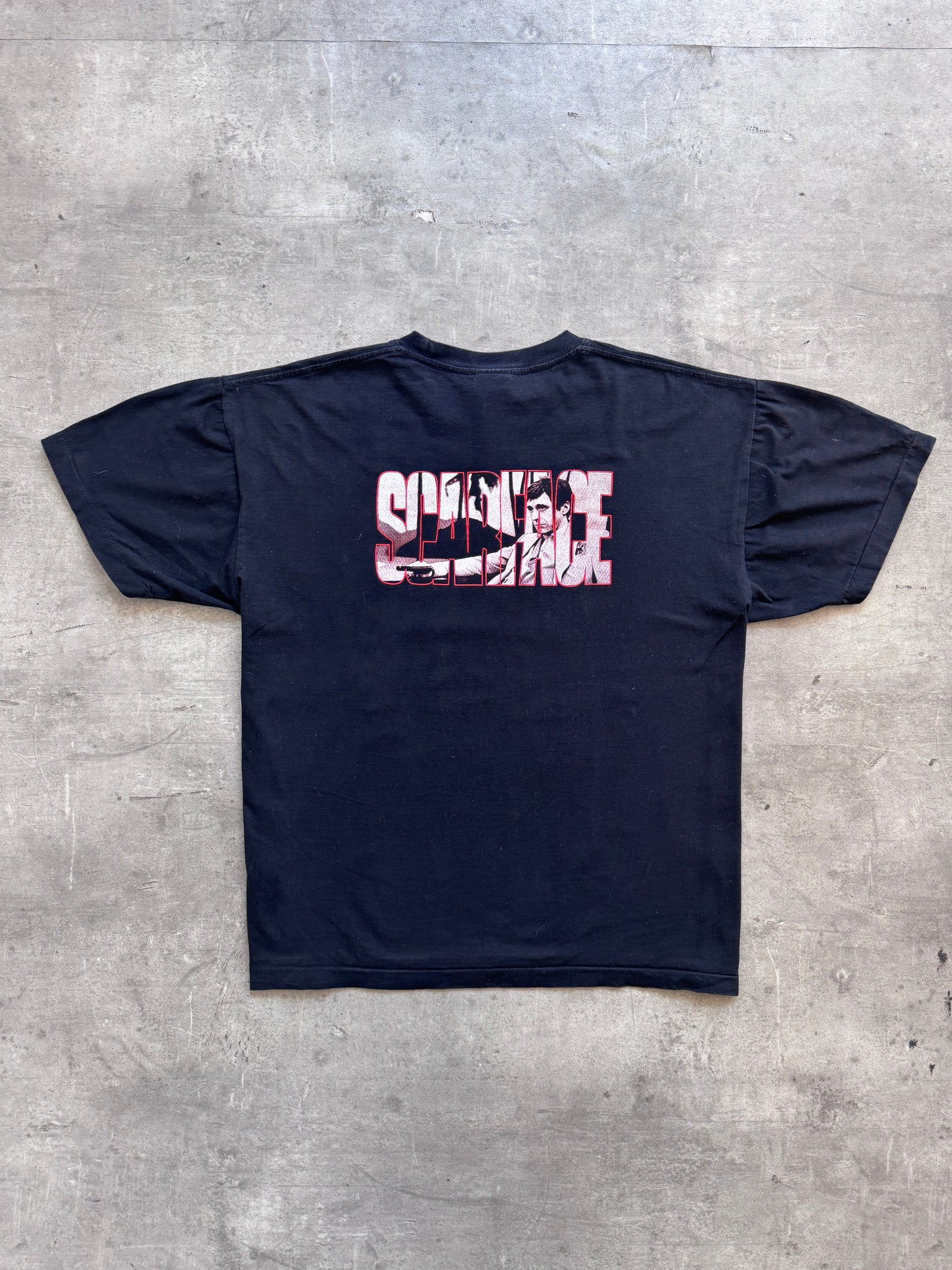 1990's 'Single Stitch" The Roxx Scarface Al Pacino "Who Do I Trust? I Trust Me" Graphic Tee | Extra Large, Multicoloured