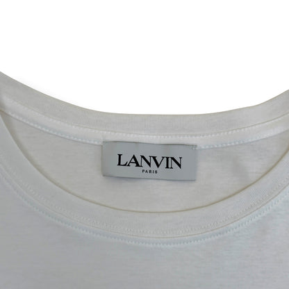 LANVIN CURB LOGO T-SHIRT WHITE / YELLOW L | Large, White