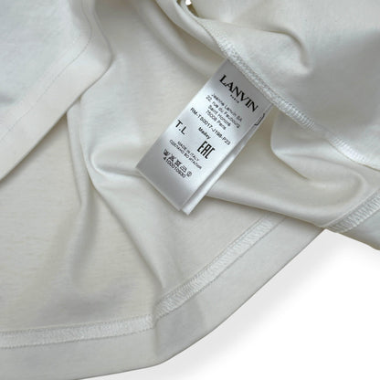 LANVIN CURB LOGO T-SHIRT WHITE / YELLOW L | Large, White