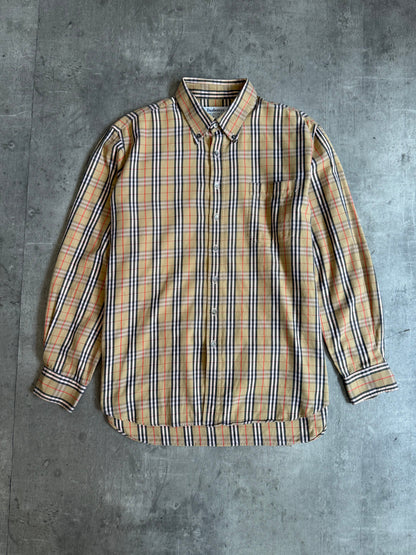 1980s Burberry Nova Check Print LS Shirt