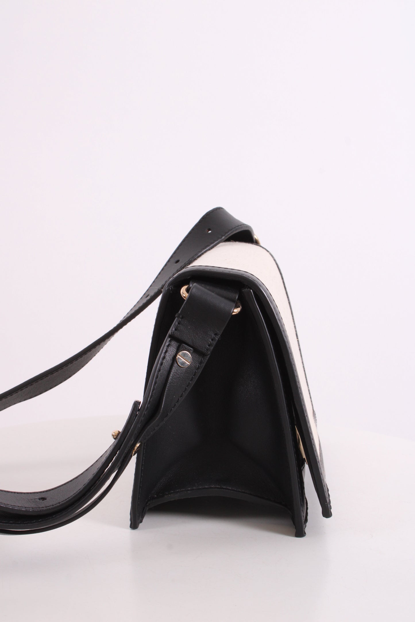 Victoria Beckham Canvas/ Leather Crossbody Bag Cream/ Black | O/S, Multicoloured