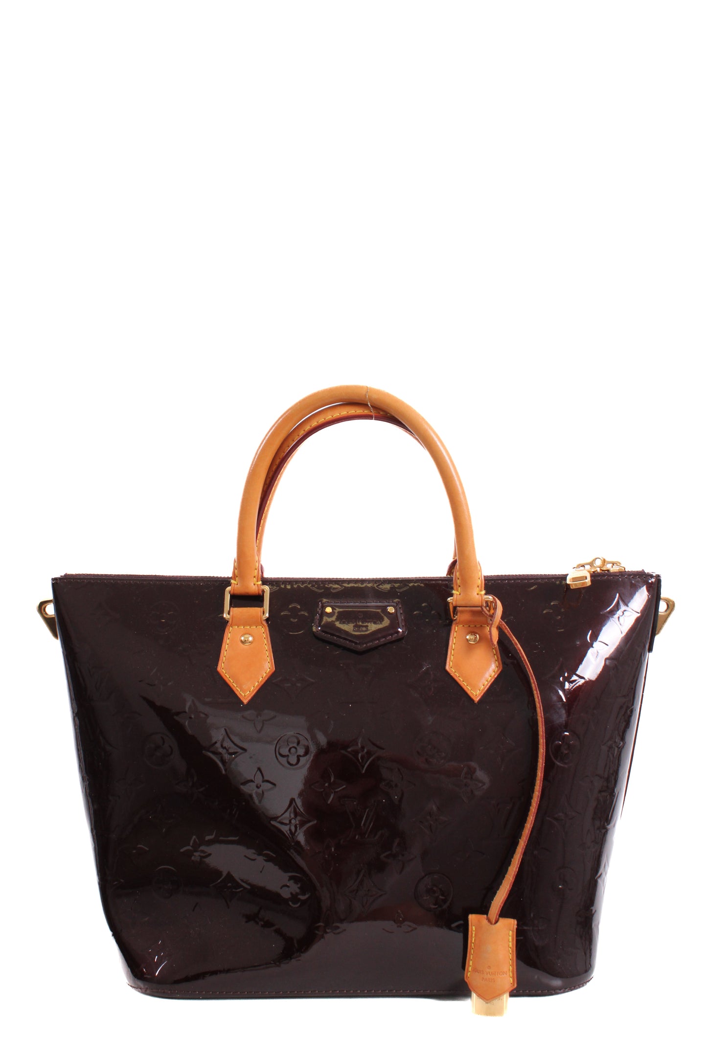 Louis Vuitton Montebello Monogram Vernis Patent Bag Amarante/ Deep Plum | O/S, Gold