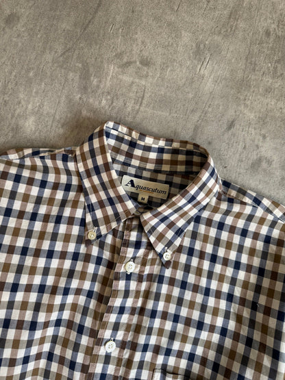 Aquascutum Classic Gingham Check Button Down LS Shirt