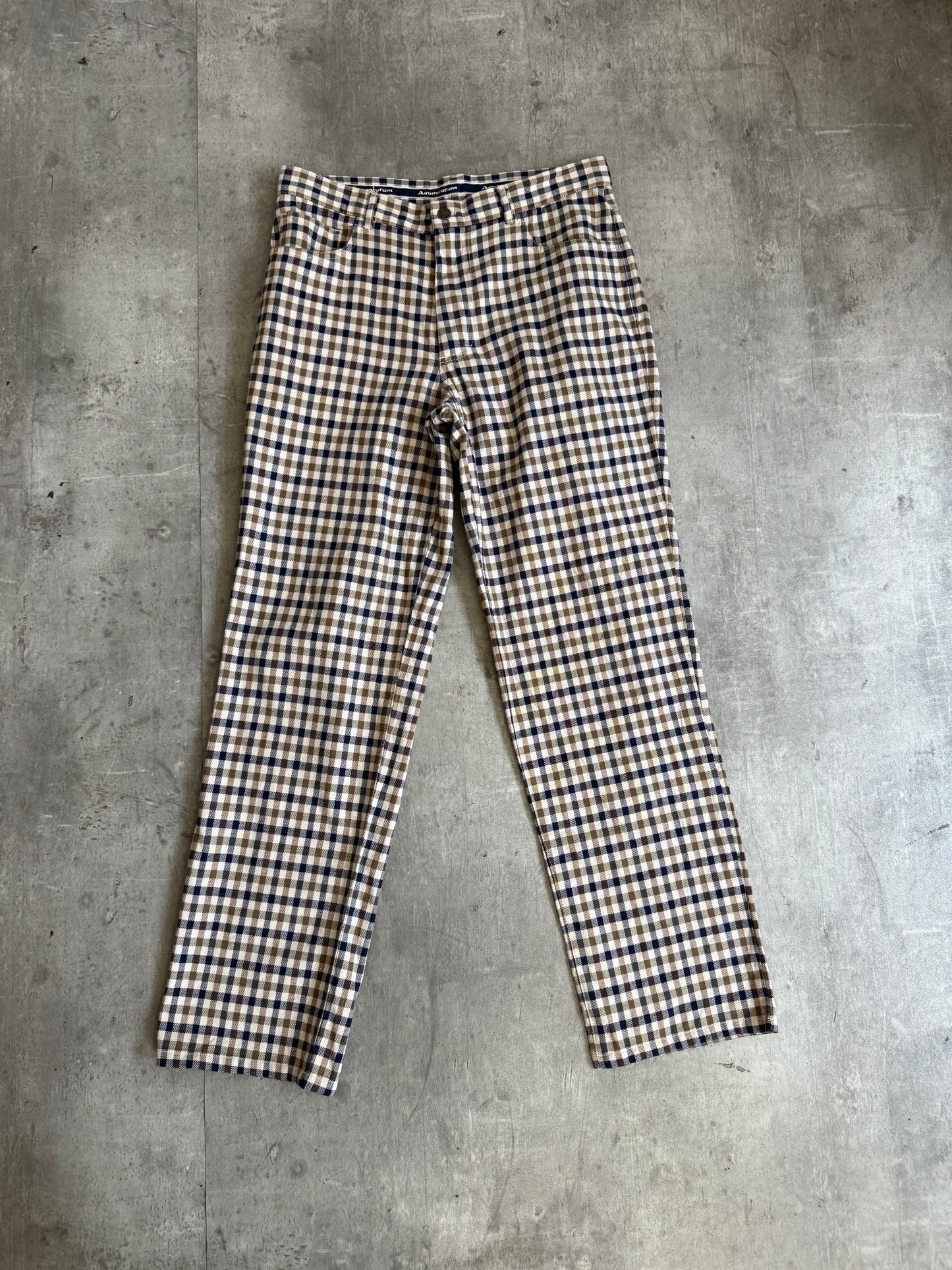 Aquascutum Classic Gingham Check Tailored Trousers