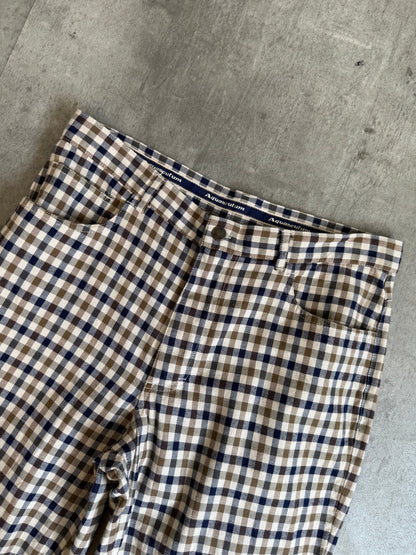 Aquascutum Classic Gingham Check Tailored Trousers