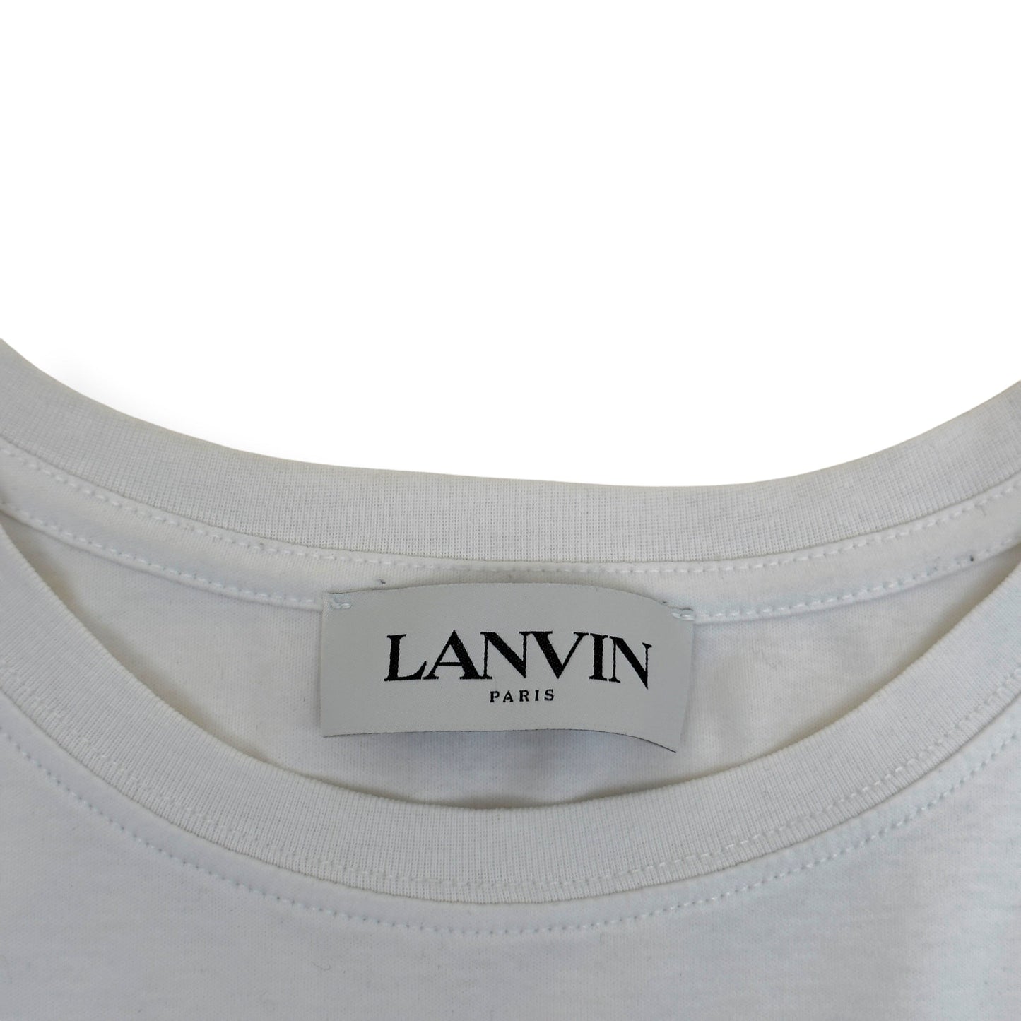 LANVIN CURB LOGO T-SHIRT WHITE / RED L | Large, Red