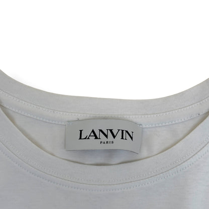 LANVIN CURB LOGO T-SHIRT WHITE / RED L | Large, Red