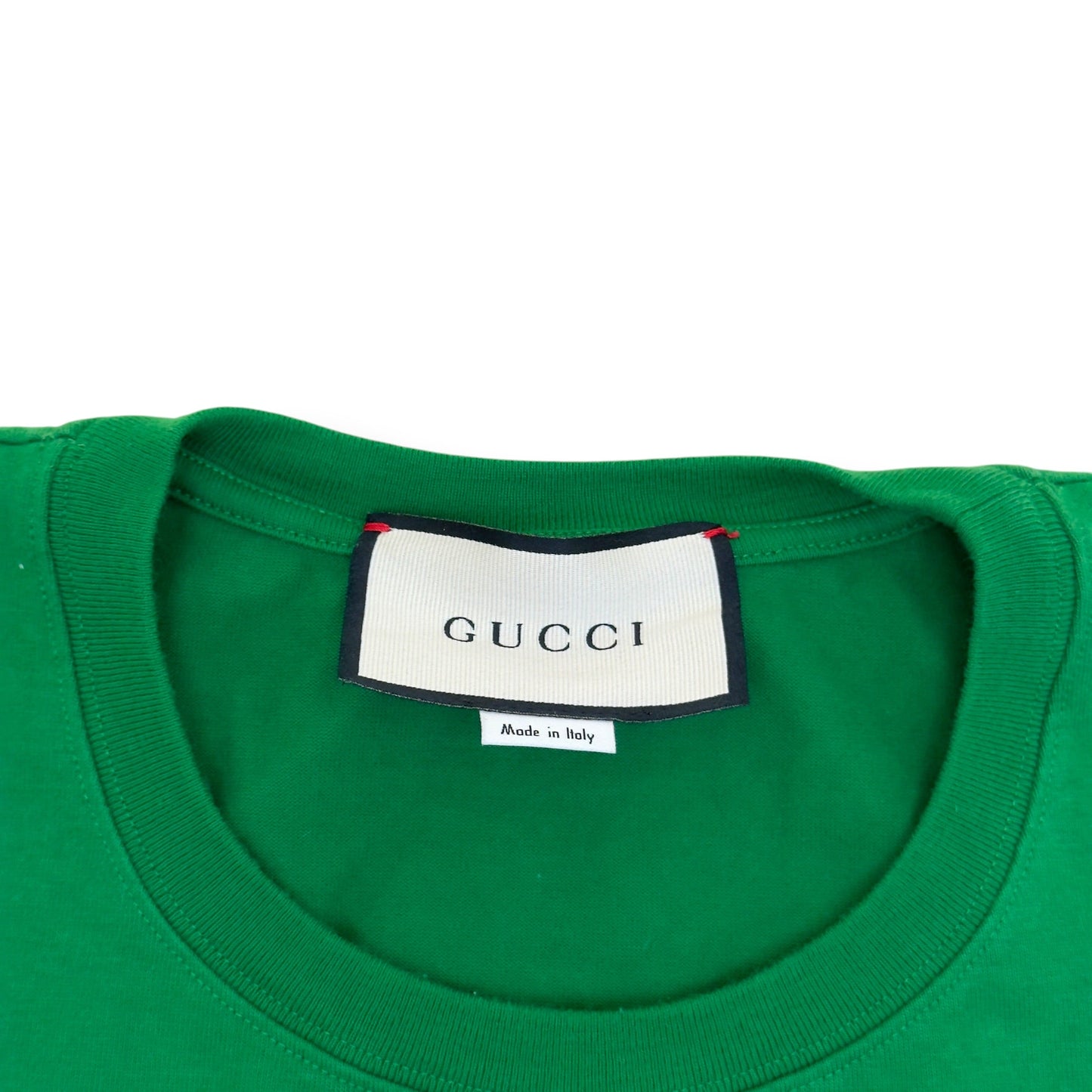 GUCCI TENNIS LOGO T-SHIRT GREEN L | Large, Green