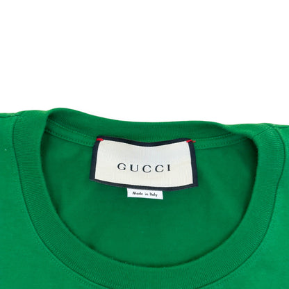GUCCI TENNIS LOGO T-SHIRT GREEN L | Large, Green