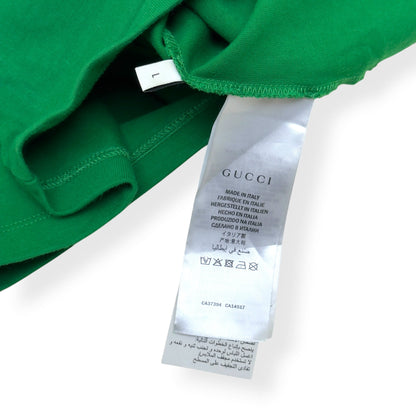 GUCCI TENNIS LOGO T-SHIRT GREEN L | Large, Green