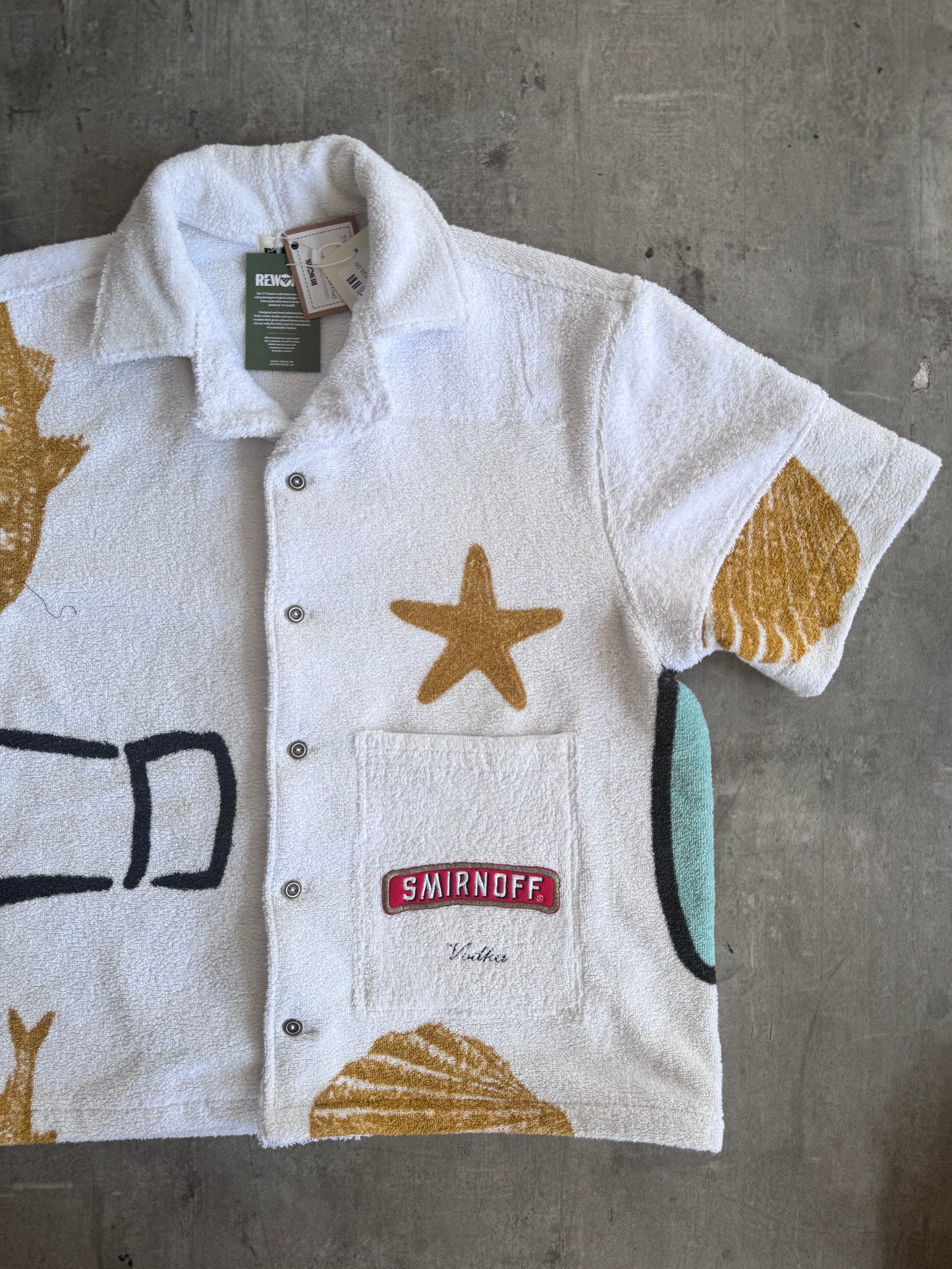 VT Rework: Smirnoff Cloth Patchpocket SS Shirt | Large, Multicoloured