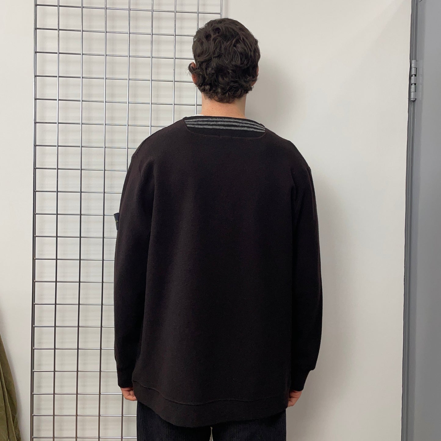 Stone Island Brown AW00 Ribbed Wool-Blend Crewneck Jumper | XX-Large, Brown