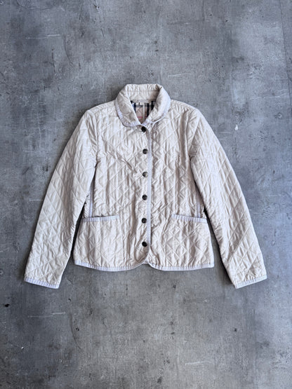 Burberry Black Label Nova Check Lined Diamond Quilt Jacket | Small, Multicoloured