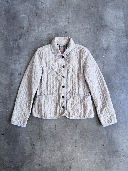 Burberry Black Label Nova Check Lined Diamond Quilt Jacket | Small, Multicoloured
