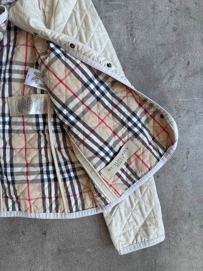 Burberry Black Label Nova Check Lined Diamond Quilt Jacket | Small, Multicoloured