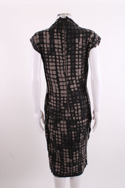 Bottega Veneta S/S Grid Print Dress Black/ Grey 14 | O/S, Black