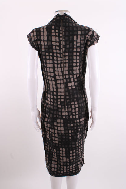 Bottega Veneta S/S Grid Print Dress Black/ Grey 14 | O/S, Black