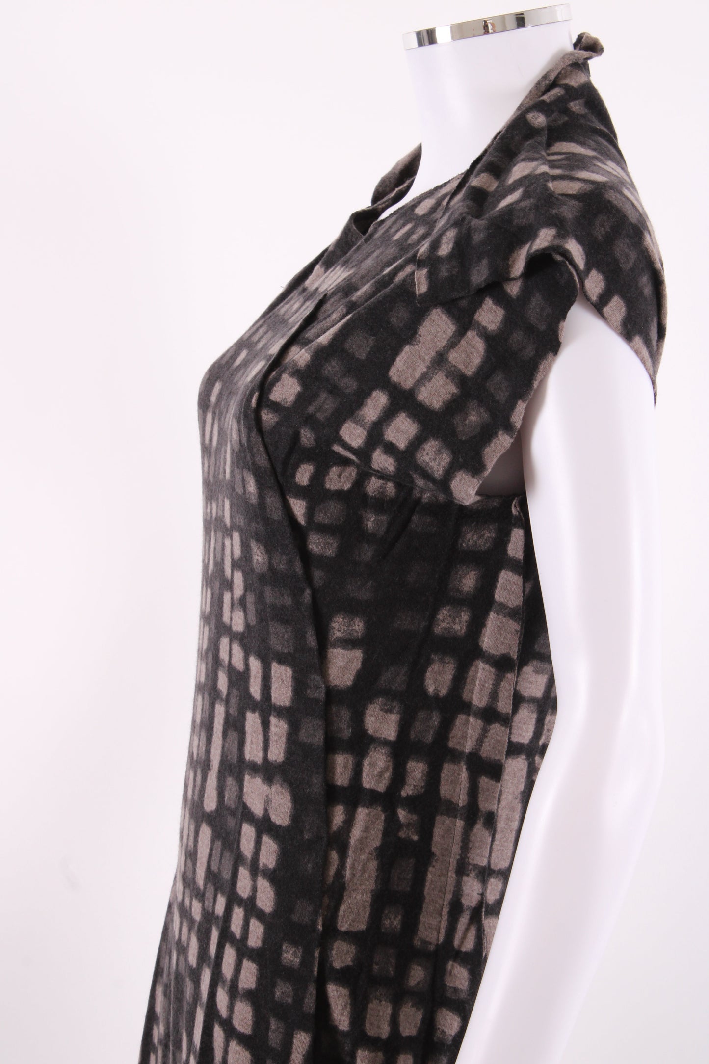 Bottega Veneta S/S Grid Print Dress Black/ Grey 14 | O/S, Black