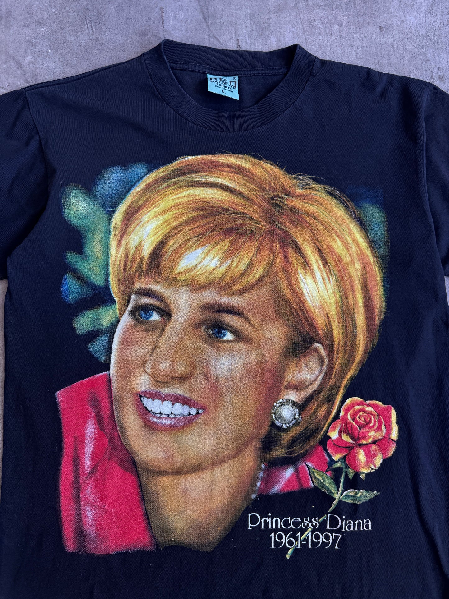 1990's Princess Diana Of Wales Memorial Graphic Tee | Large, Multicoloured