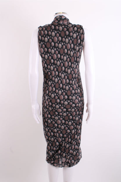 Rick Owens S/S Dot Print Dress Taupe/ Black 12 | O/S, Black