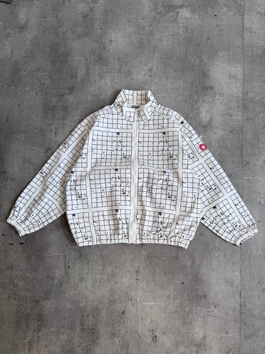 Cav Empt Paneled Splatter Grid Zip Jacket | Extra Large, Multicoloured