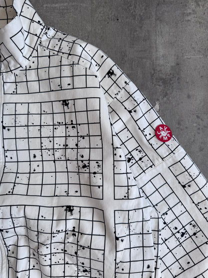 Cav Empt Paneled Splatter Grid Zip Jacket | Extra Large, Multicoloured