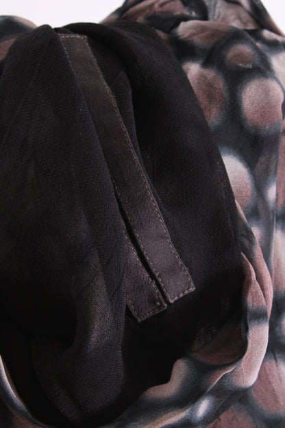Rick Owens S/S Dot Print Dress Taupe/ Black 12 | O/S, Black
