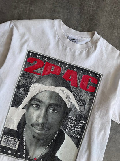 1990's 2-Pac "The Legend" Magazine Graphic Tee | Large, Multicoloured