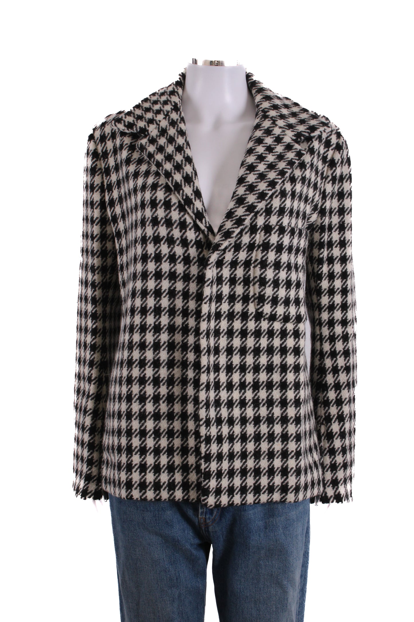 Yohji Yamamoto Houndstooth Jacket Black/ White M | Medium, Multicoloured