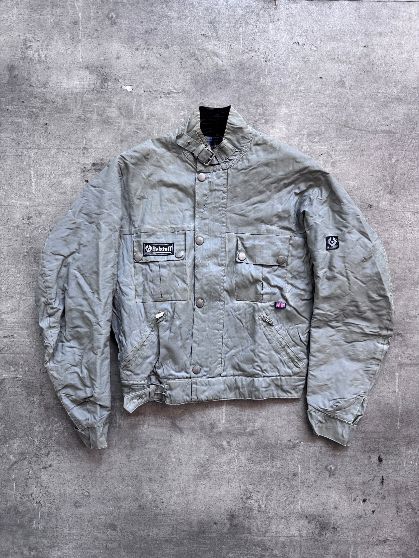 Belstaff Nylon Trialmaster Moto Jacket | Small, Olive