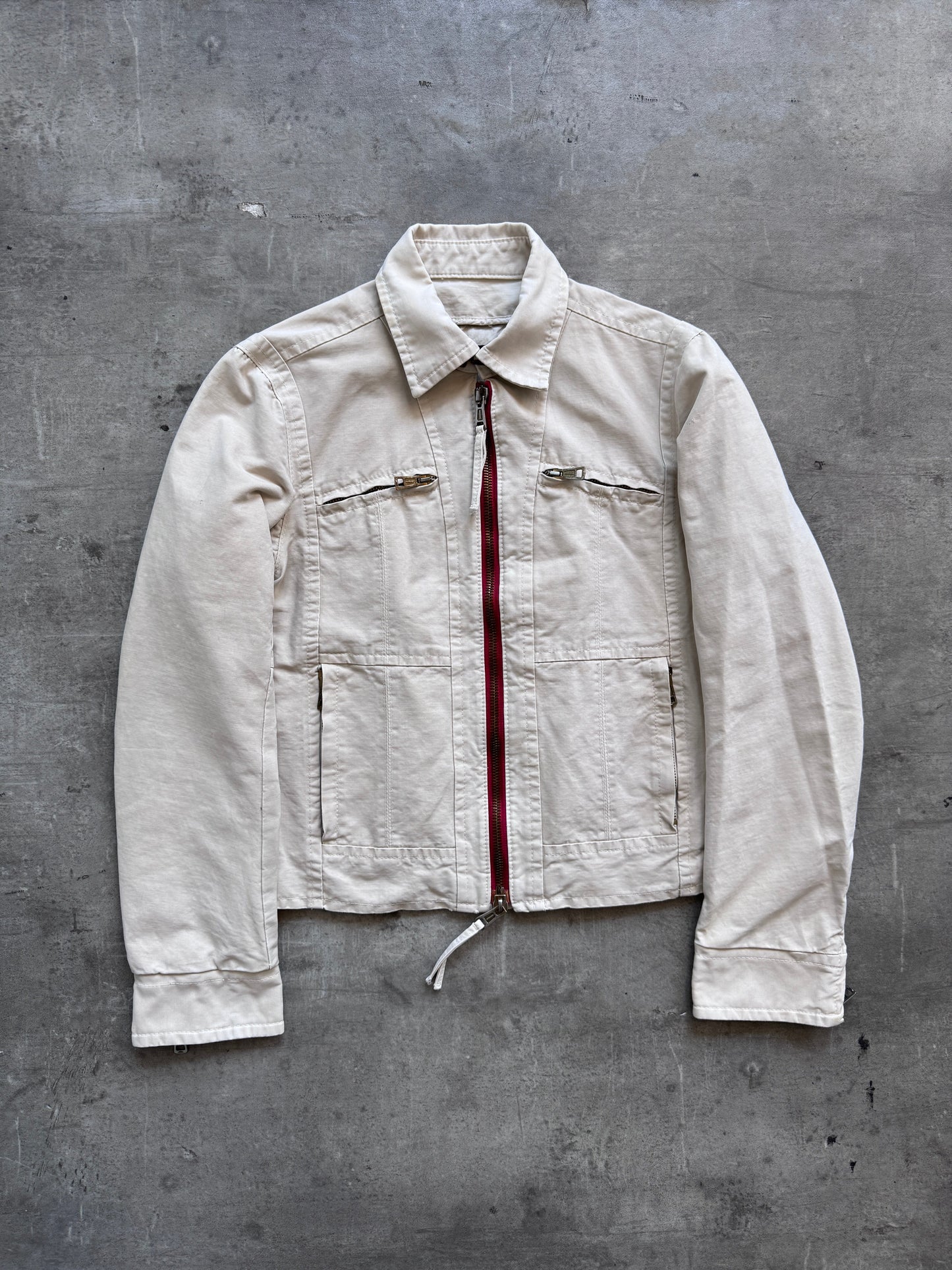 Dsquared2 Beige Zip-up Harrington Jacket | Small, Beige
